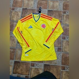 adidas Colombia 2026 Long Sleeve World Cup Jerseys Size M